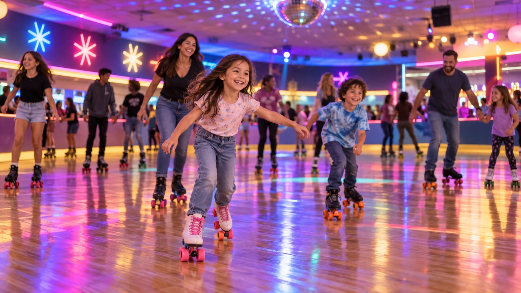 Roller skating at Skate Station Funworks Gainesville